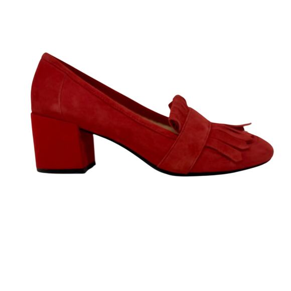 Kenneth Cole Reaction Michelle Loafer Pumps Womens size 7.5 M Red Suede - Picture 4 of 16